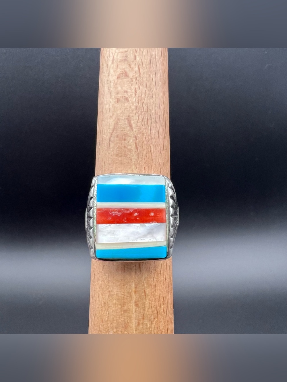 Native American Inlay Ring - Picture 7 of 7